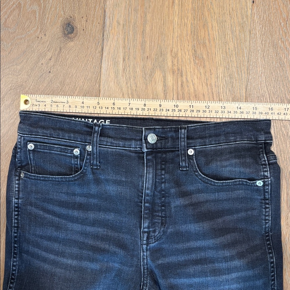 J Crew Vintage Slim Straight Jeans | 29 | Charcoal Wash | Contemporary | Midrise - Picture 6 of 9